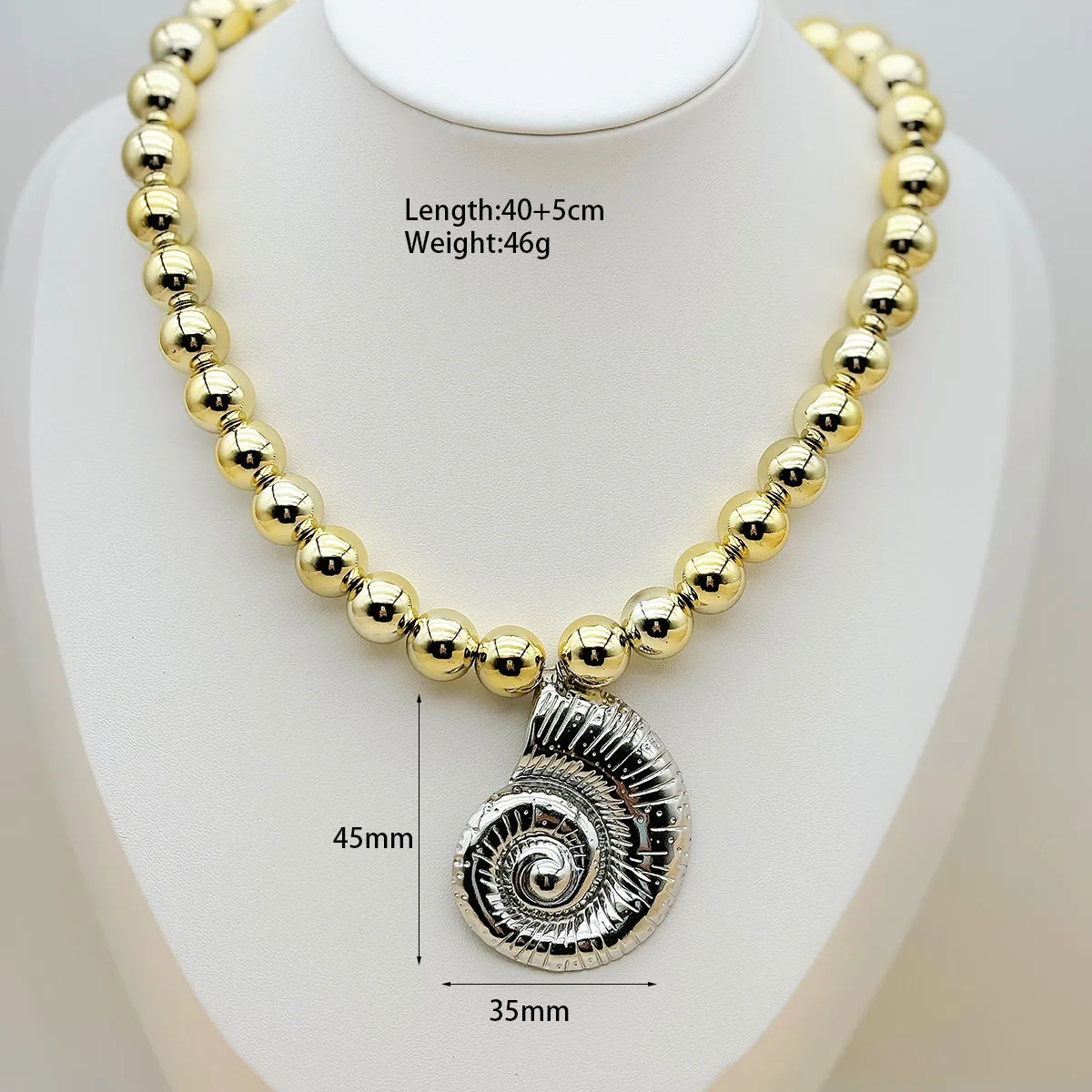 Elegant Vintage Style Starfish Conch Heart Shape 304 Stainless Steel CCB Imitation Pearl Women's Multi Charms Necklace display picture 5