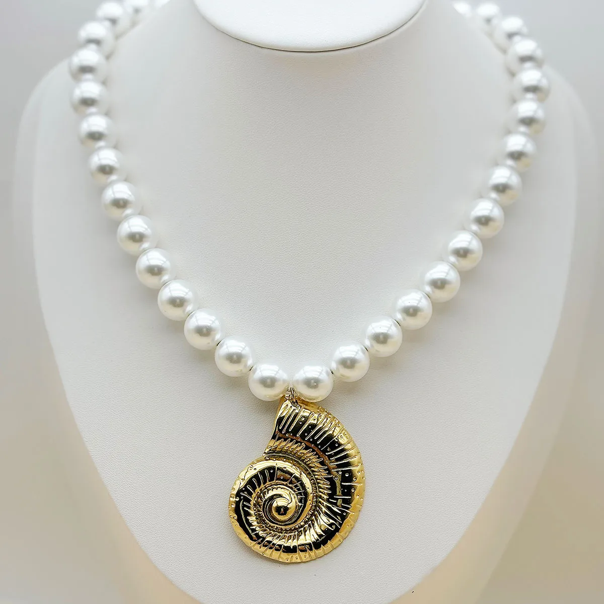 Elegant Vintage Style Starfish Conch Heart Shape 304 Stainless Steel CCB Imitation Pearl Women's Multi Charms Necklace display picture 6