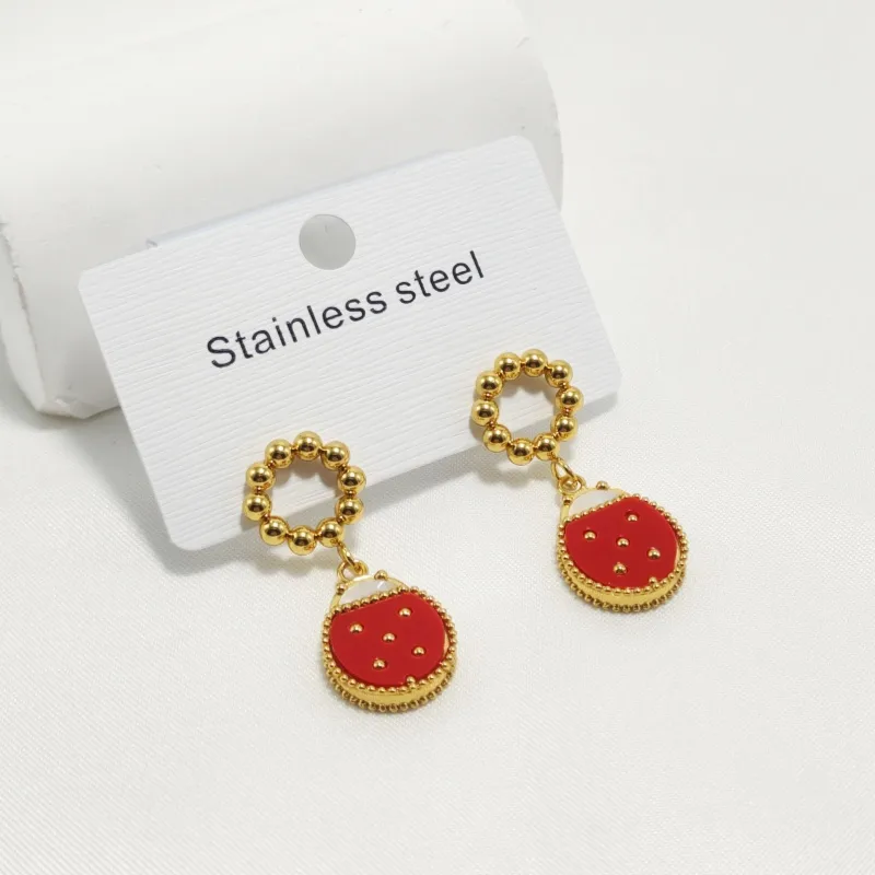 1 Pair Cute Classic Style Beetles 304 Stainless Steel 18K Gold Plated Drop Earrings display picture 6