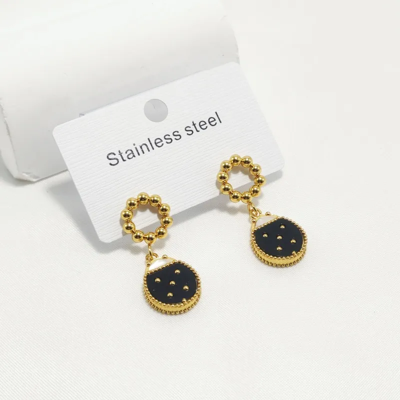 1 Pair Cute Classic Style Beetles 304 Stainless Steel 18K Gold Plated Drop Earrings display picture 7