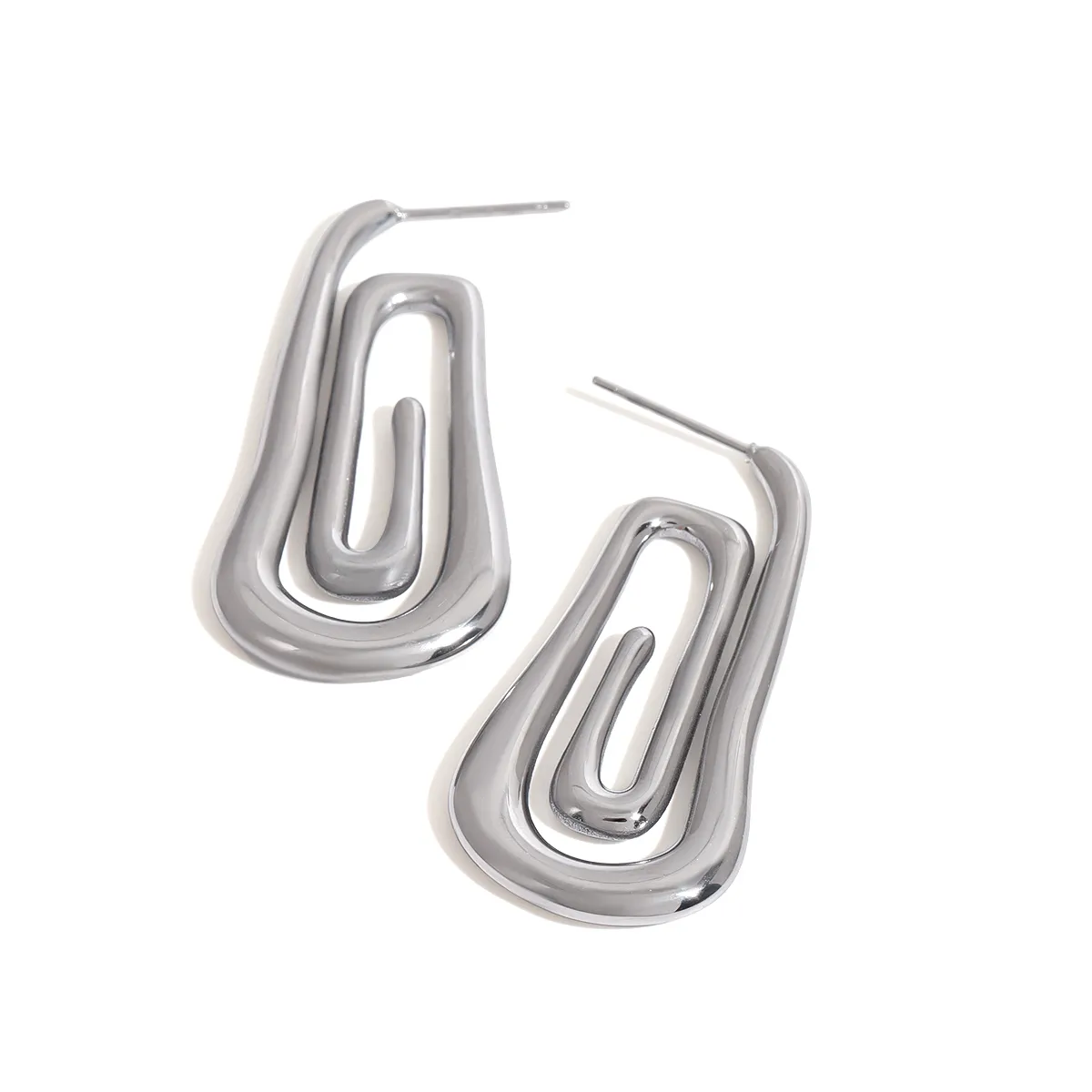 Basic Vacation Simple Style Geometric 316 Stainless Steel  Ear Studs display picture 12
