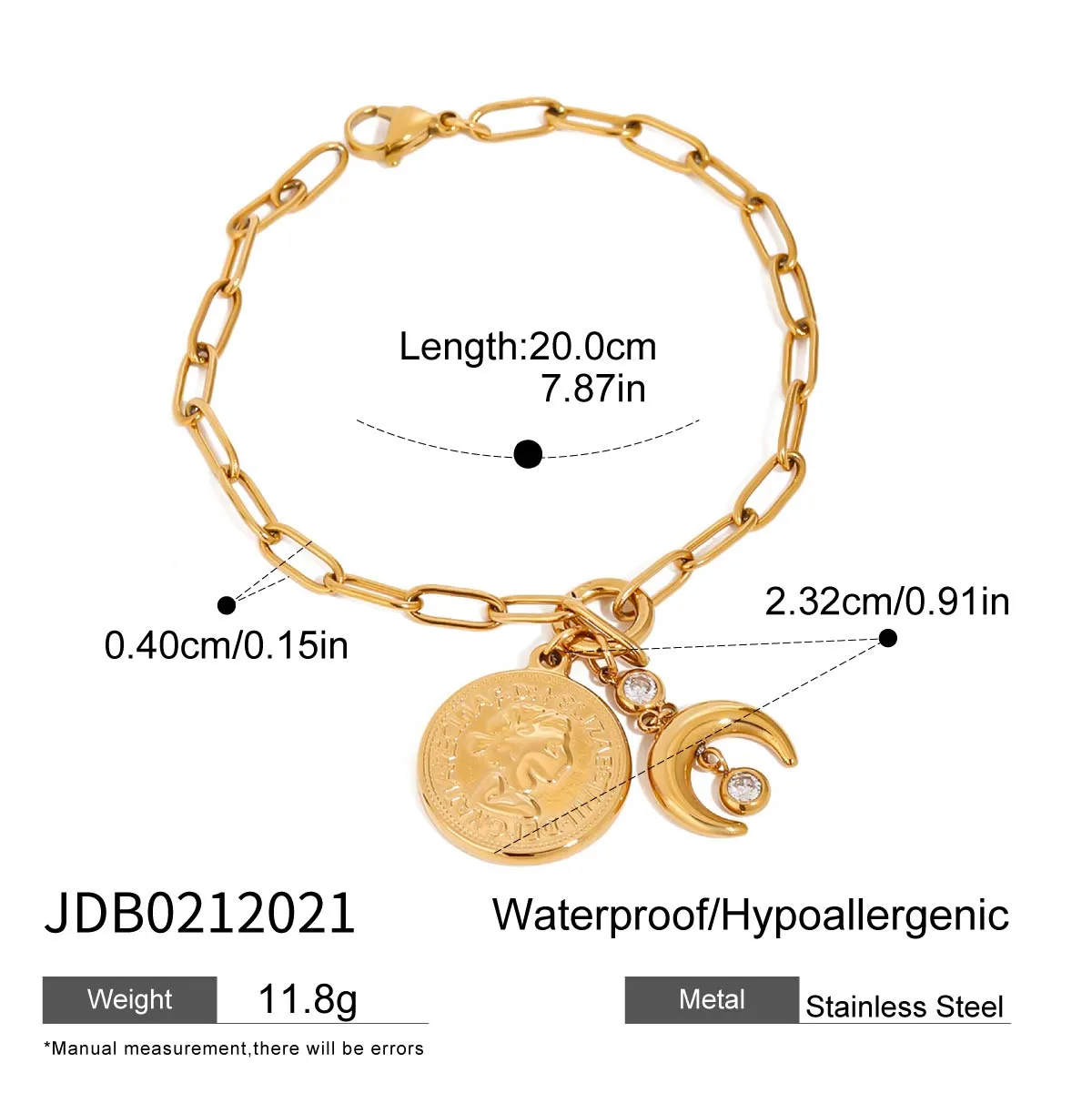 Vacation Simple Style Classic Style Sun Star Moon 316 Stainless Steel  Women's Bracelets display picture 8