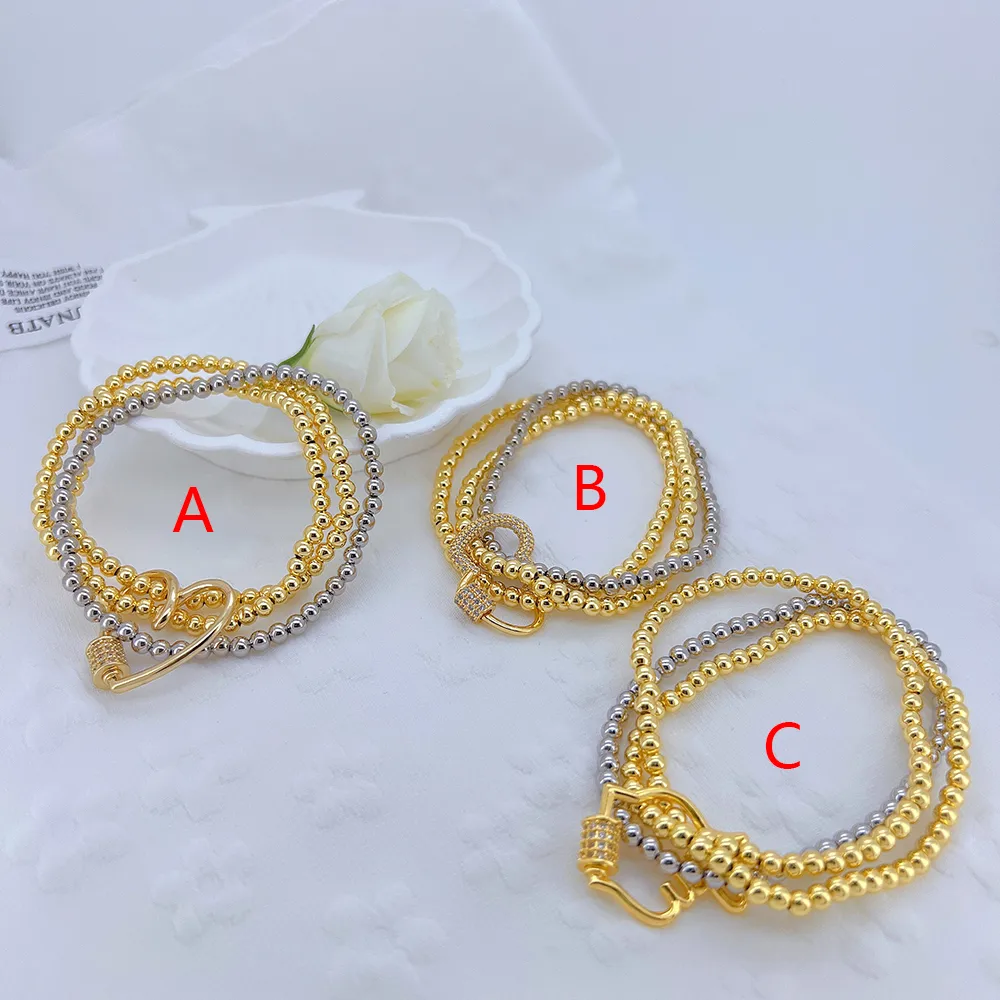 Casual Vacation Red Heart Copper Polishing Mixed Metal Plating Zircon 18K Gold Plated White Gold Plated Women's Bracelets display picture 2