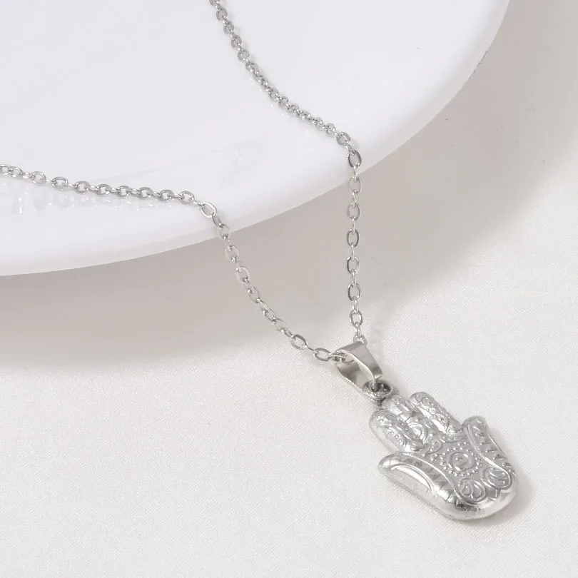 Retro Classic Style Palm 304 Stainless Steel Irregular Plating 18K Gold Plated Women's Pendant Necklace display picture 6