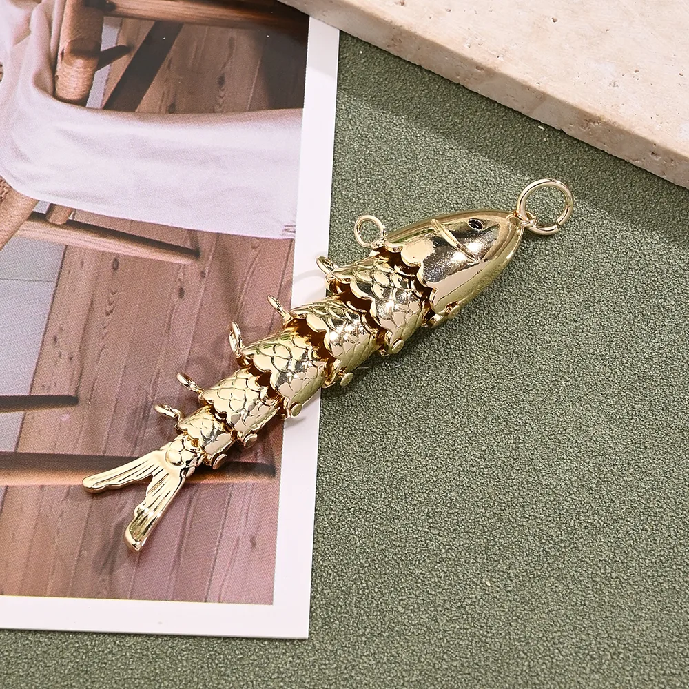 Casual Modern Style Simple Style Carp Copper Handmade Polishing Plating Zircon 18K Gold Plated White Gold Plated DIY Jewelry Accessories display picture 5