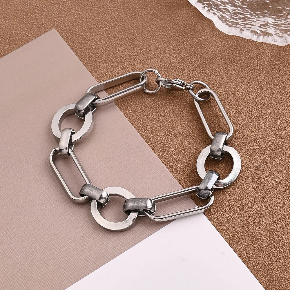 Casual Vacation Solid Color 304 Stainless Steel Polishing Unisex Bracelets display picture 8
