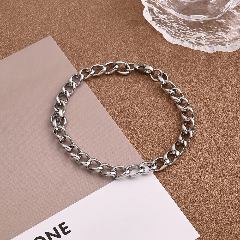Casual Vacation Solid Color 304 Stainless Steel Polishing Unisex Bracelets display picture 2
