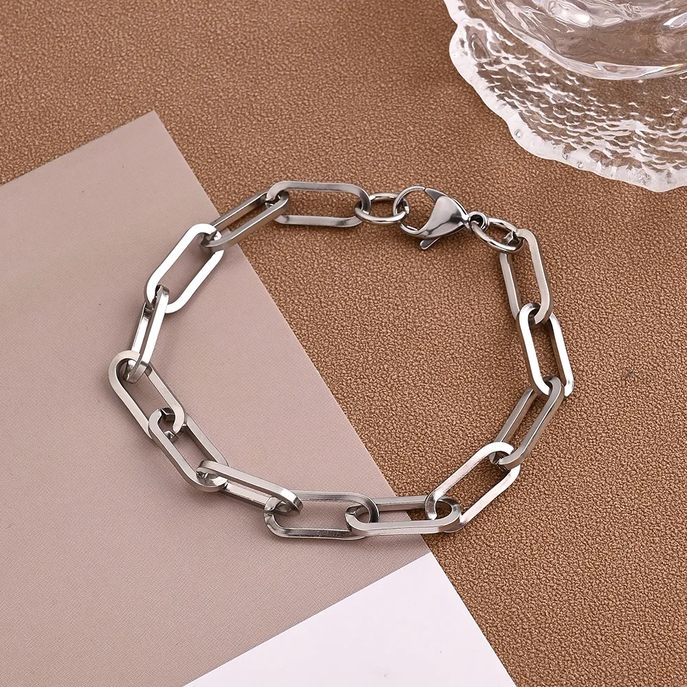 Casual Vacation Solid Color 304 Stainless Steel Polishing Unisex Bracelets display picture 3