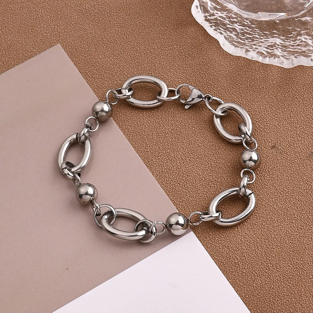 Casual Vacation Solid Color 304 Stainless Steel Polishing Unisex Bracelets display picture 4
