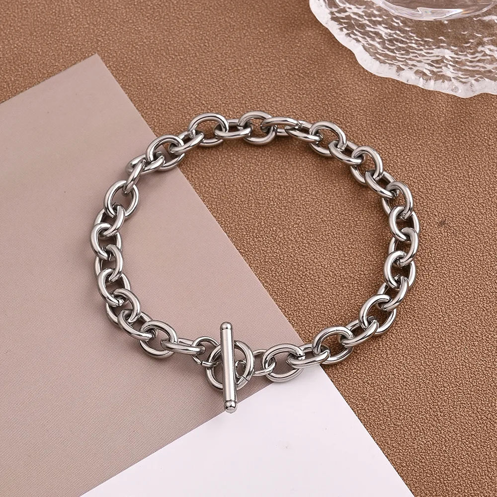 Casual Vacation Solid Color 304 Stainless Steel Polishing Unisex Bracelets display picture 6