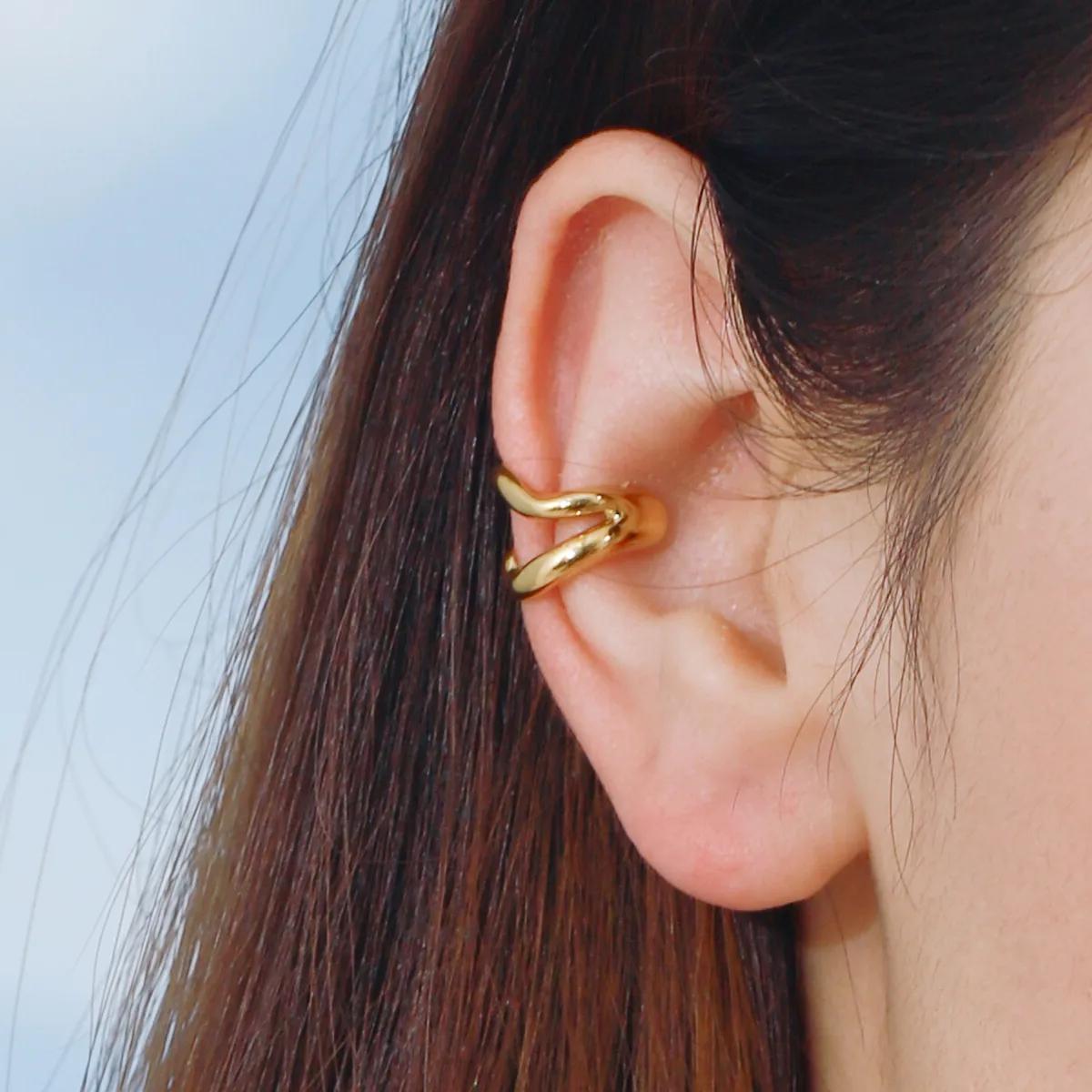 Basic Vacation Commute Geometric 316 Stainless Steel  Ear Cuffs display picture 4