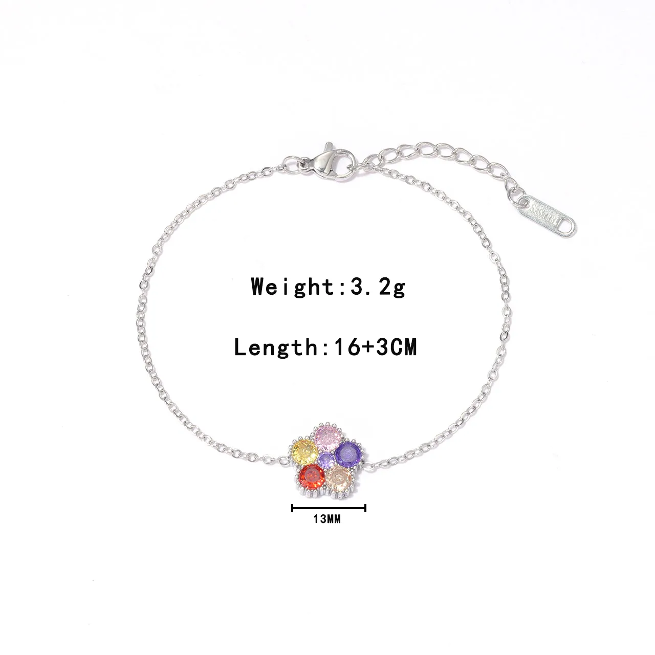 IG Style Simple Style Classic Style Flower 304 Stainless Steel 16K Gold Plated White Gold Plated Women's Bracelets display picture 2
