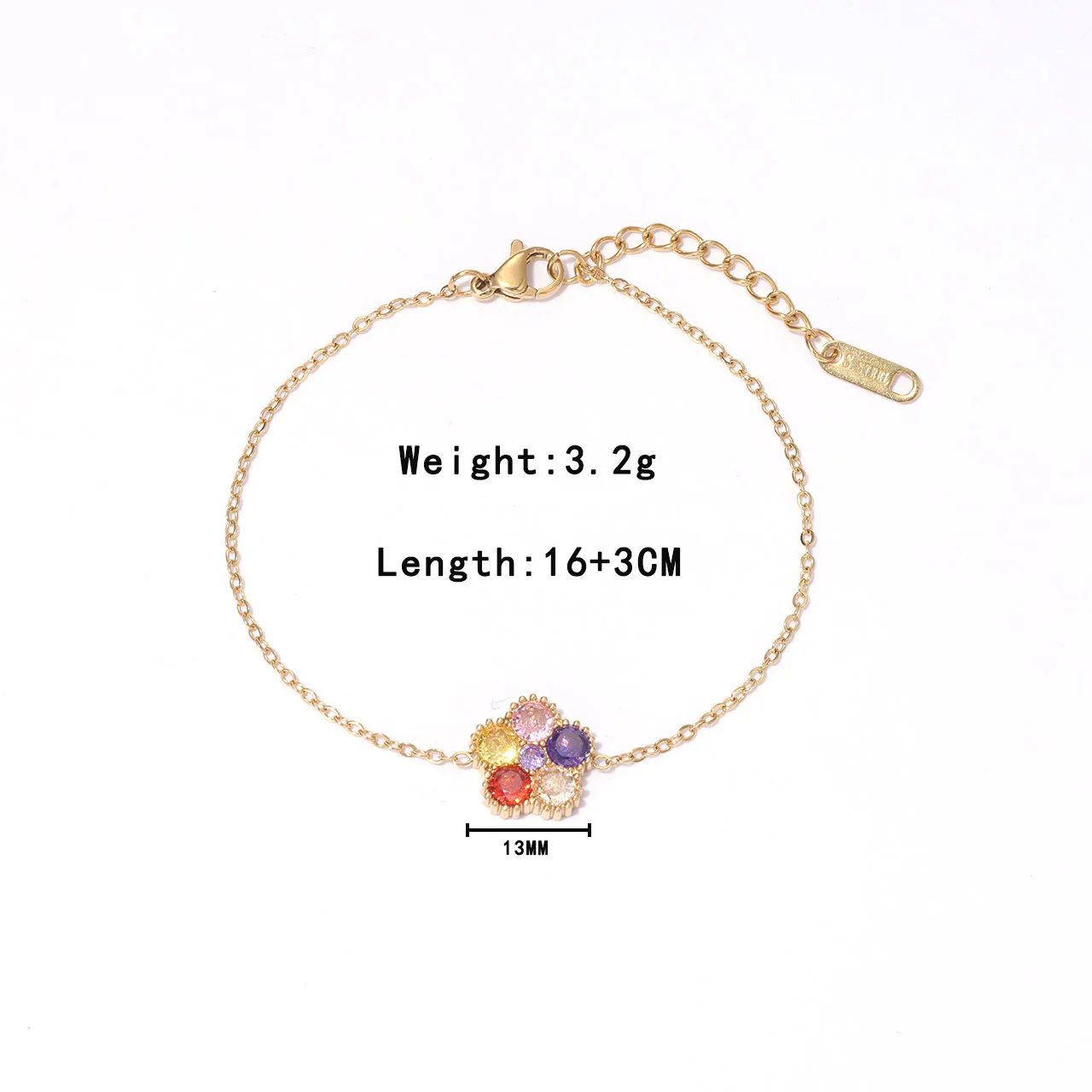 IG Style Simple Style Classic Style Flower 304 Stainless Steel 16K Gold Plated White Gold Plated Women's Bracelets display picture 6