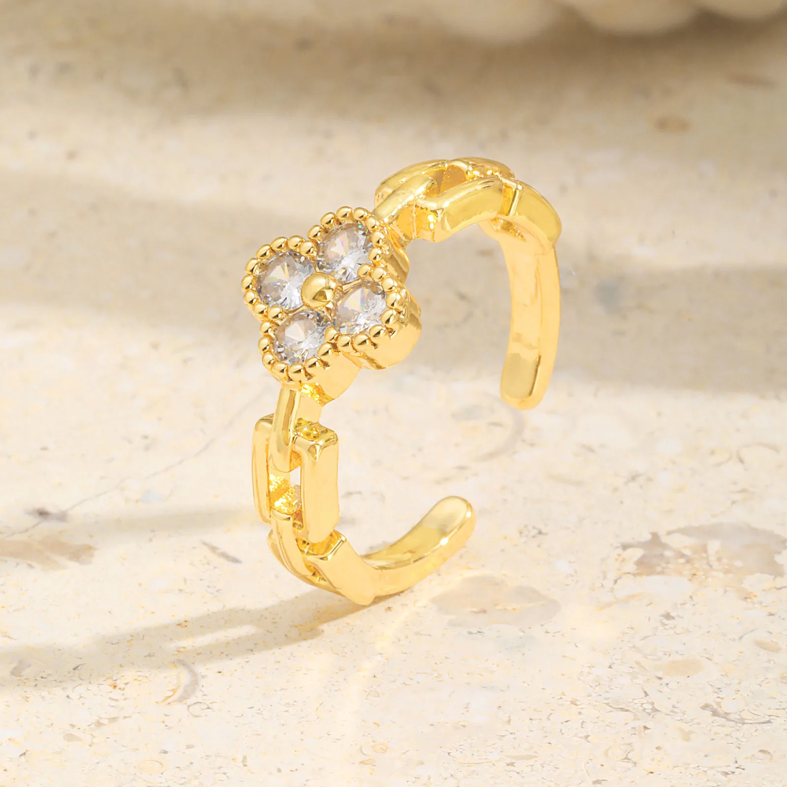 Wholesale Jewelry Classic Style Artistic Copper Zircon Plating Open Rings display picture 5