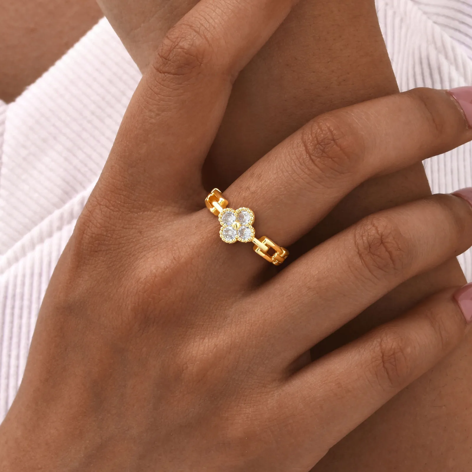 Wholesale Jewelry Classic Style Artistic Copper Zircon Plating Open Rings display picture 7