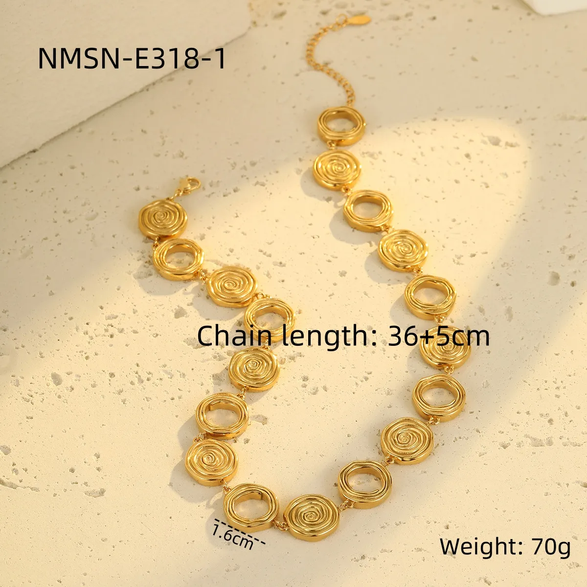 IG Style Classic Style Commute Circle 304 Stainless Steel Unisex Bracelets Necklace display picture 4