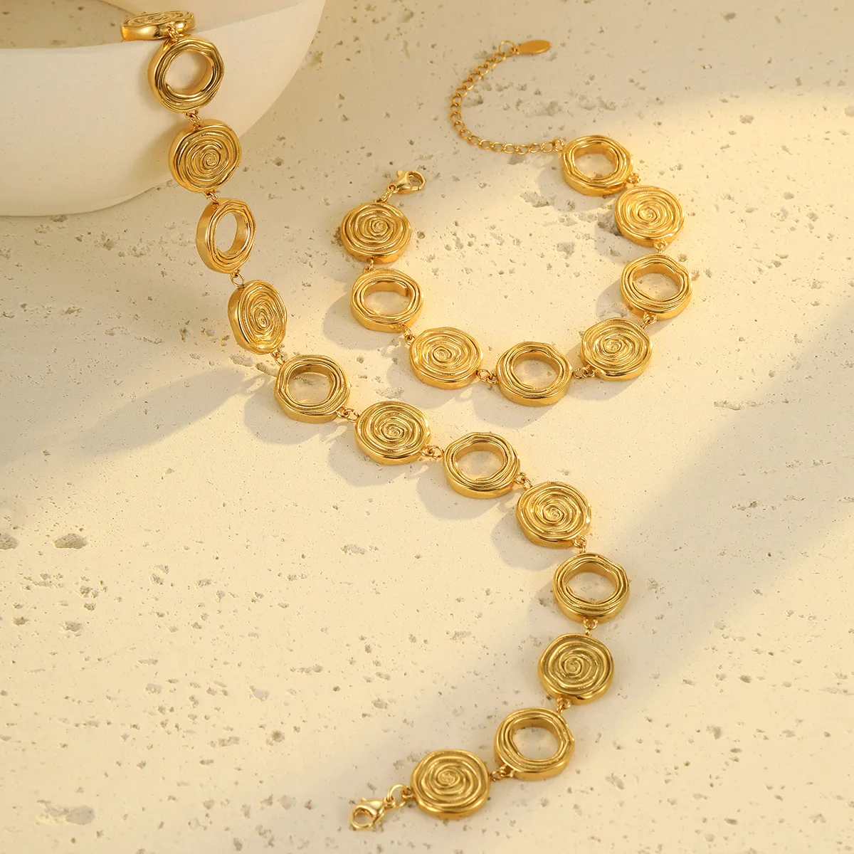 IG Style Classic Style Commute Circle 304 Stainless Steel Unisex Bracelets Necklace display picture 2
