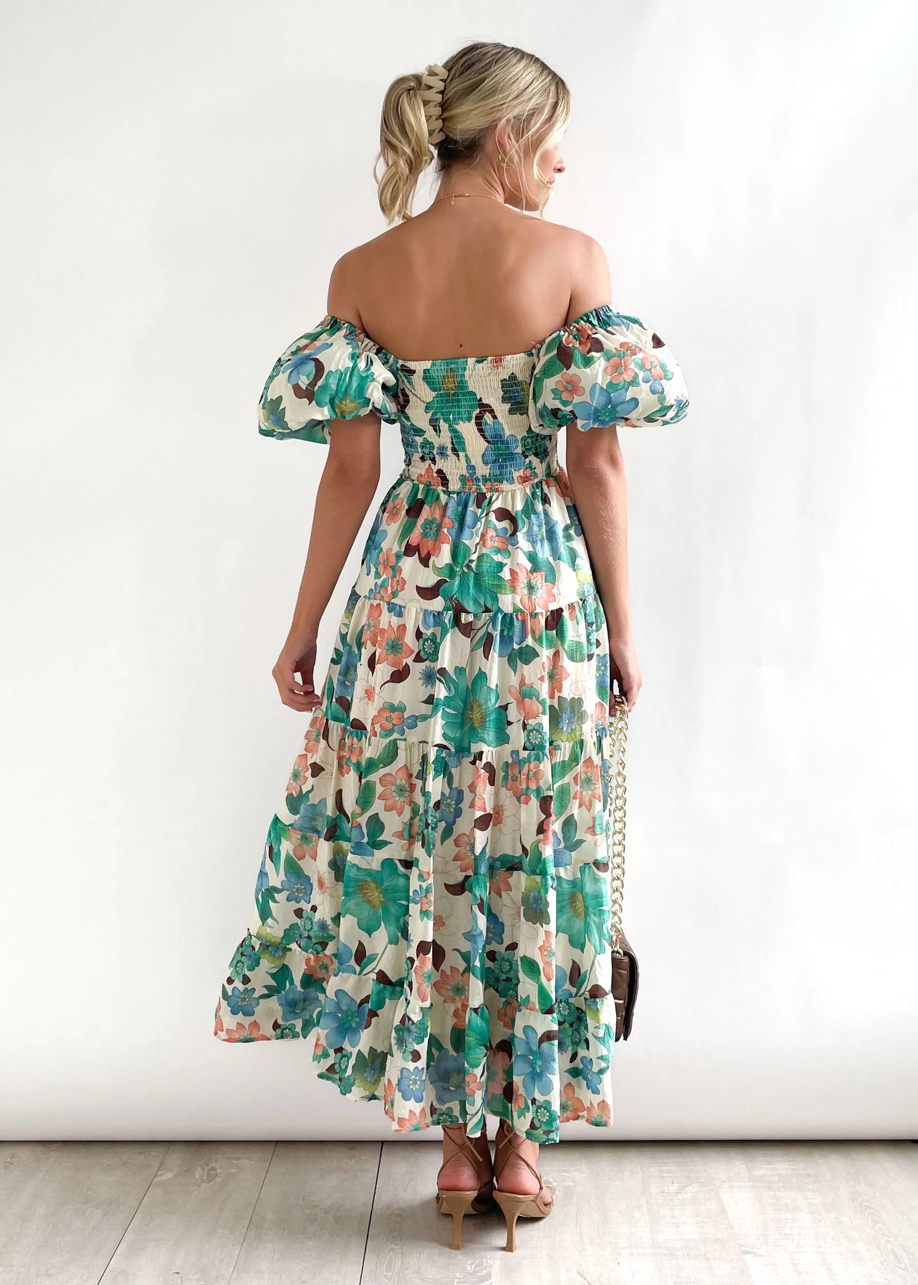 Women's Boho Dress Bohemian Boat Neck Ruffles Short Sleeve Printing Graffiti Midi Dress Daily Date display picture 13