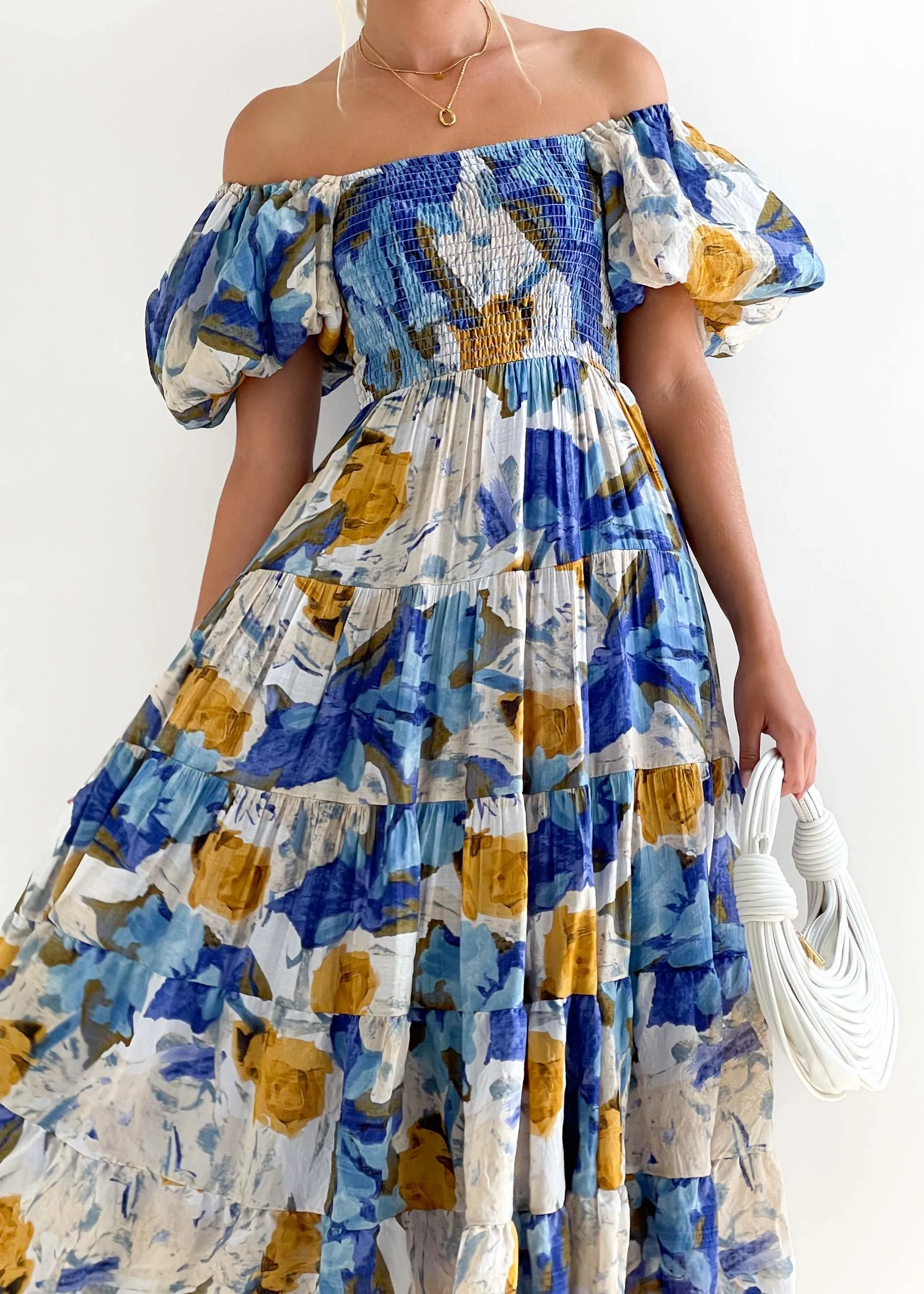 Women's Boho Dress Bohemian Boat Neck Ruffles Short Sleeve Printing Graffiti Midi Dress Daily Date display picture 11