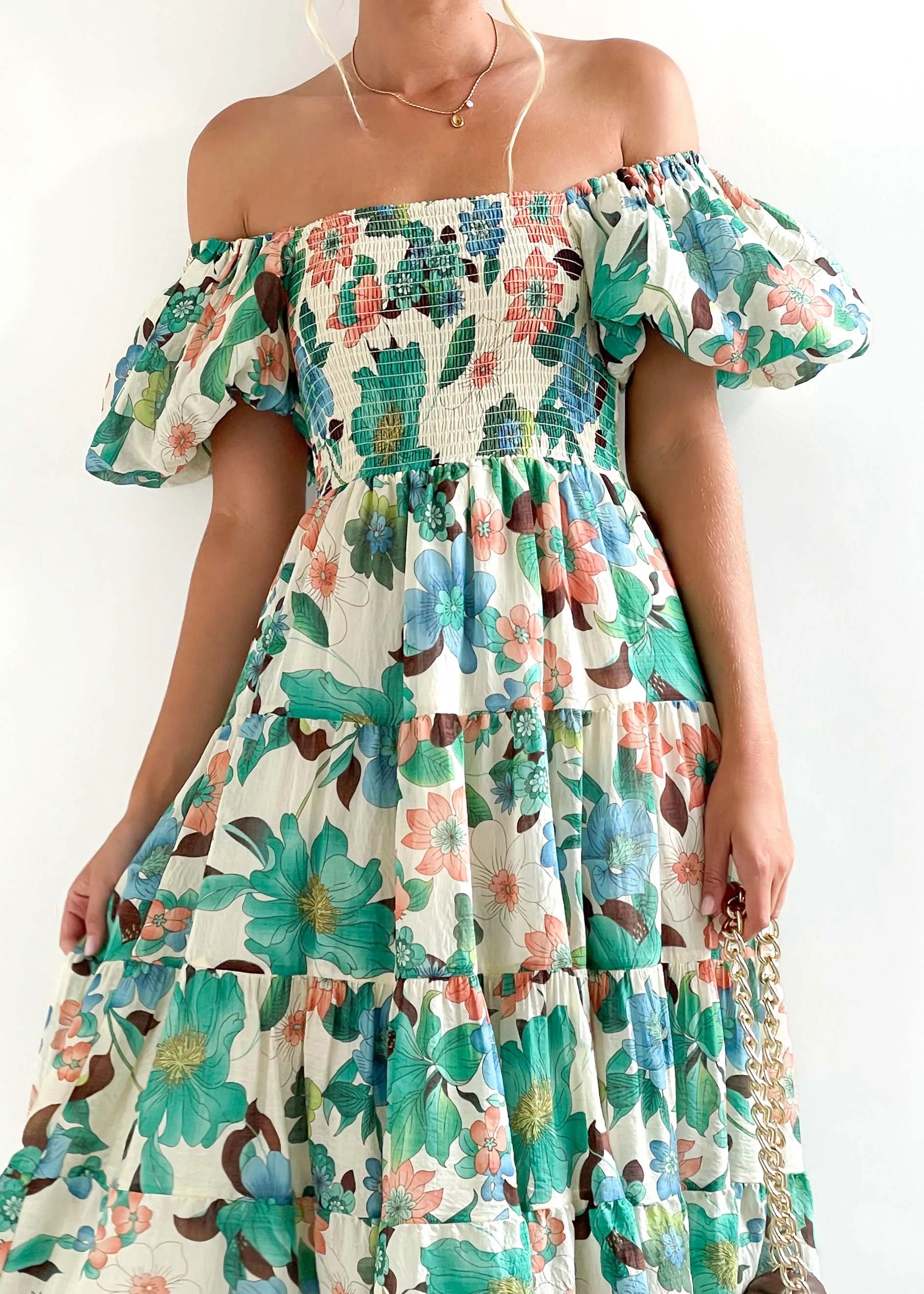 Women's Boho Dress Bohemian Boat Neck Ruffles Short Sleeve Printing Graffiti Midi Dress Daily Date display picture 6