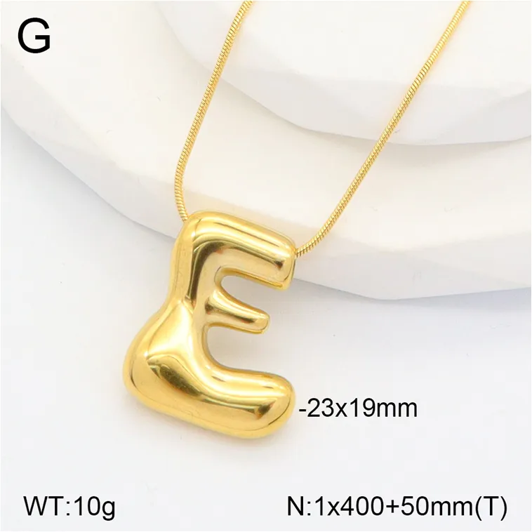 Casual Classic Style Letter 304 Stainless Steel Polishing Plating 18K Gold Plated Unisex Pendant Necklace display picture 6