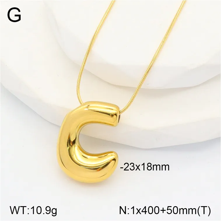 Casual Classic Style Letter 304 Stainless Steel Polishing Plating 18K Gold Plated Unisex Pendant Necklace display picture 4