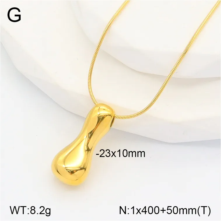 Casual Classic Style Letter 304 Stainless Steel Polishing Plating 18K Gold Plated Unisex Pendant Necklace display picture 11