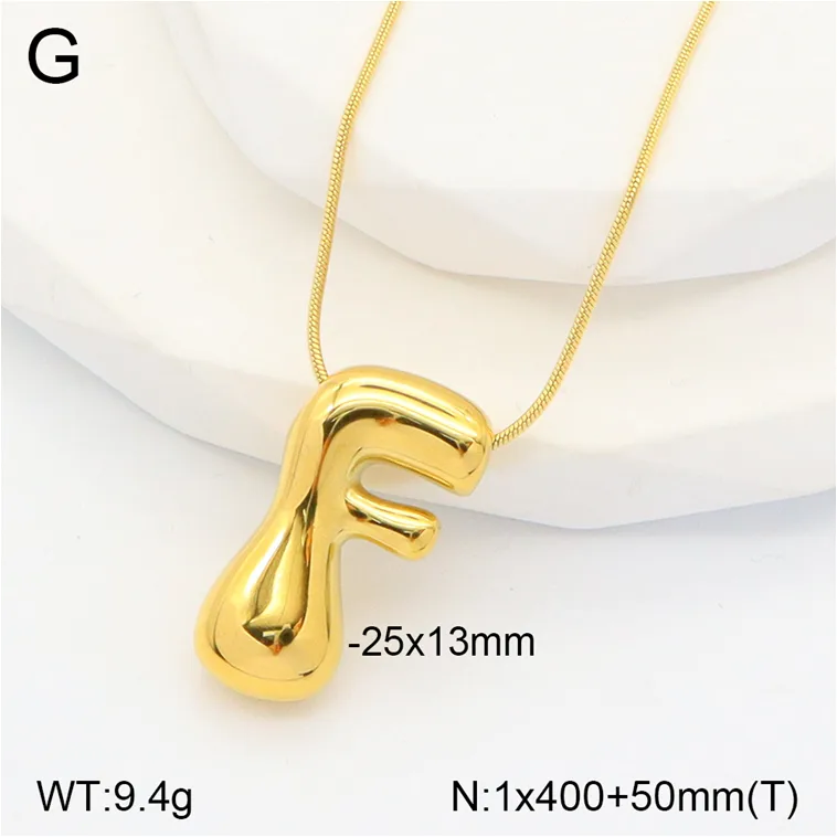 Casual Classic Style Letter 304 Stainless Steel Polishing Plating 18K Gold Plated Unisex Pendant Necklace display picture 14