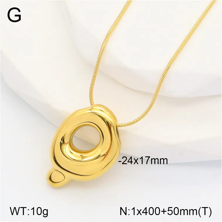 Casual Classic Style Letter 304 Stainless Steel Polishing Plating 18K Gold Plated Unisex Pendant Necklace display picture 13