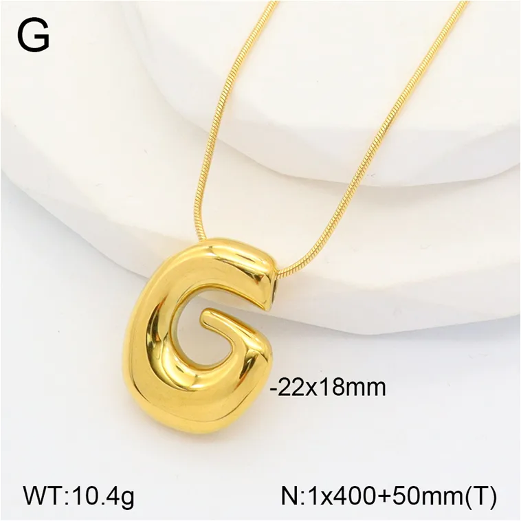 Casual Classic Style Letter 304 Stainless Steel Polishing Plating 18K Gold Plated Unisex Pendant Necklace display picture 27