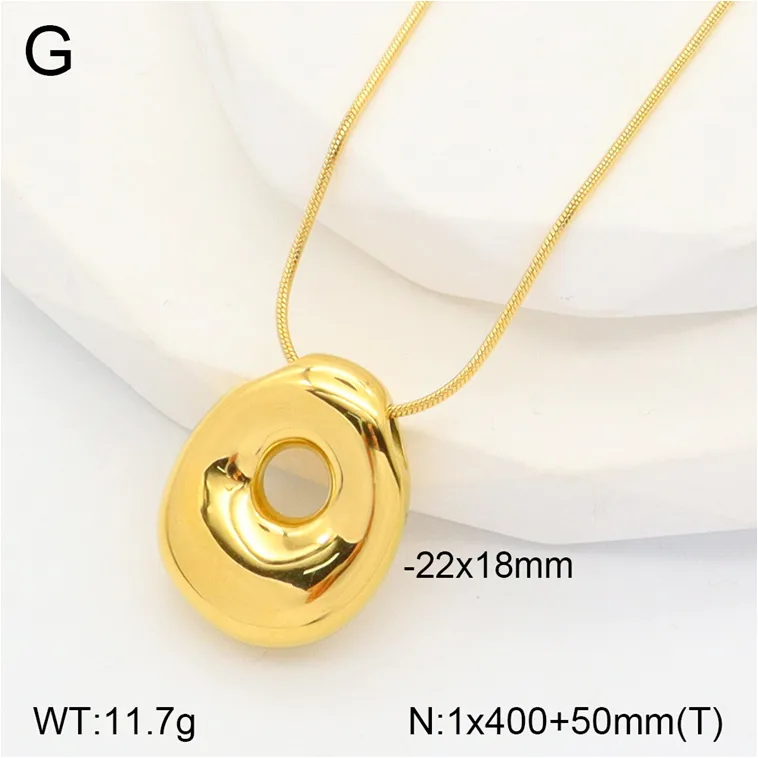 Casual Classic Style Letter 304 Stainless Steel Polishing Plating 18K Gold Plated Unisex Pendant Necklace display picture 22