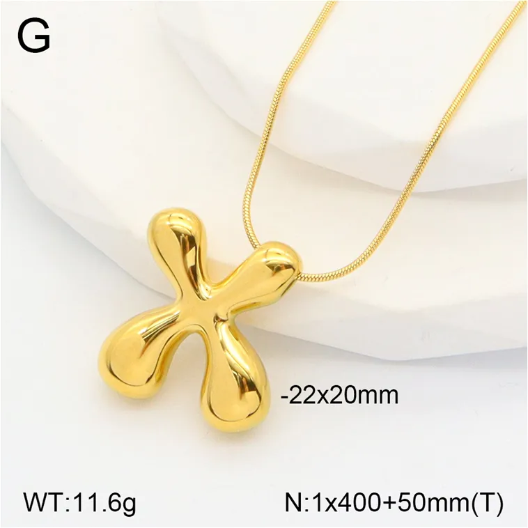 Casual Classic Style Letter 304 Stainless Steel Polishing Plating 18K Gold Plated Unisex Pendant Necklace display picture 19