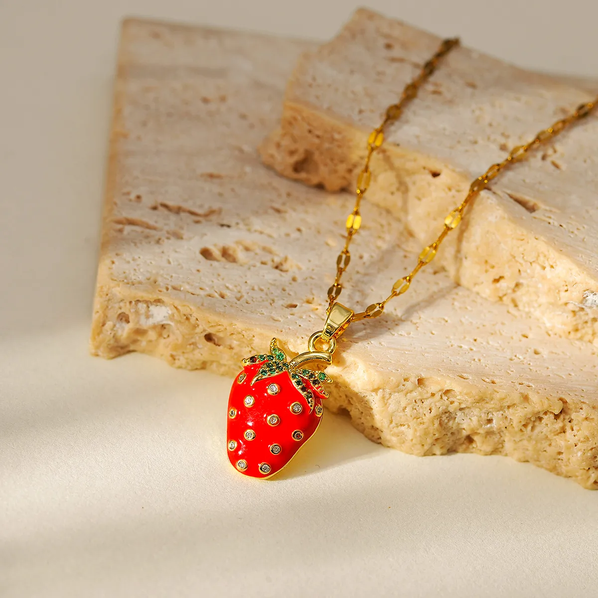 Simple Style Commute Strawberry Copper Women's Jewelry Set display picture 3