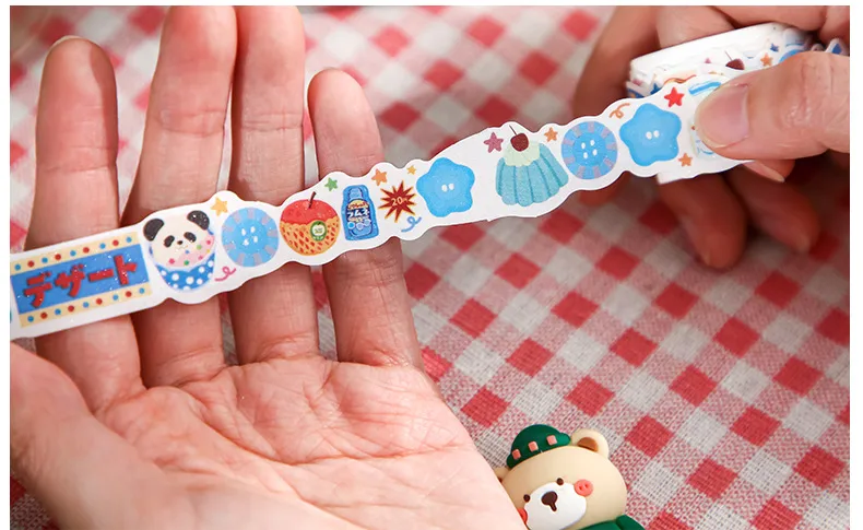 1 Piece Cartoon Food School Graduation Washi Cartoon Style Cute Sweet Washi Tape display picture 1