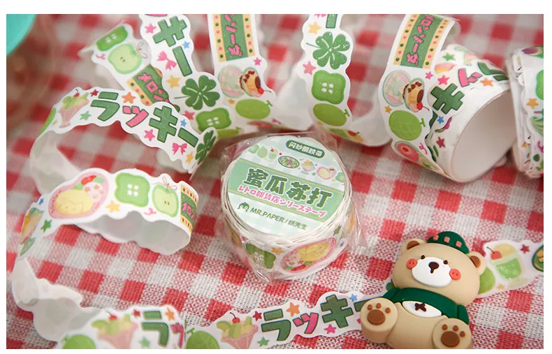 1 Piece Cartoon Food School Graduation Washi Cartoon Style Cute Sweet Washi Tape display picture 2