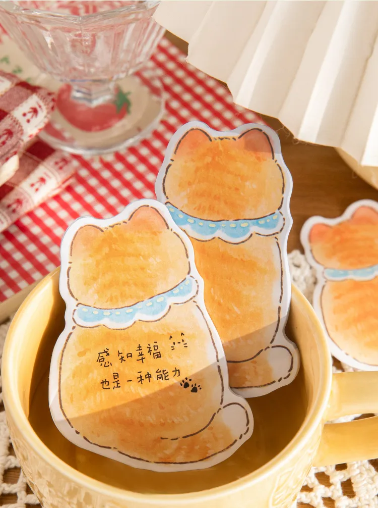 1 Piece Animal Cat Class Learning School Paper Cute Sticky Note display picture 3