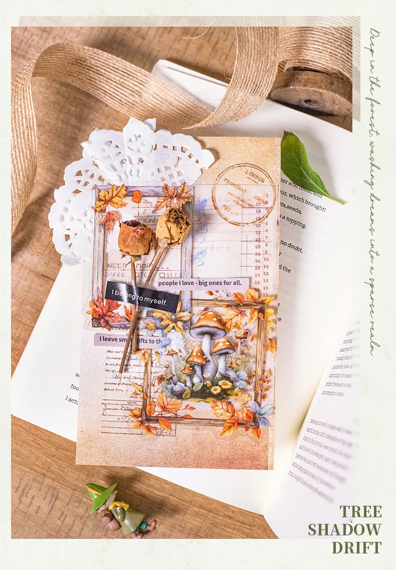 Plant School Graduation PET Vintage Style Handmade Stickers display picture 2