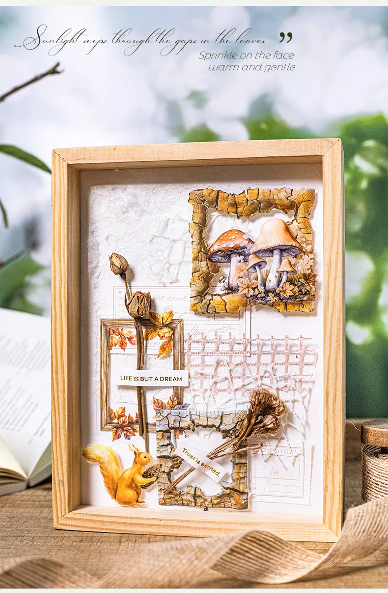 Plant School Graduation PET Vintage Style Handmade Stickers display picture 3