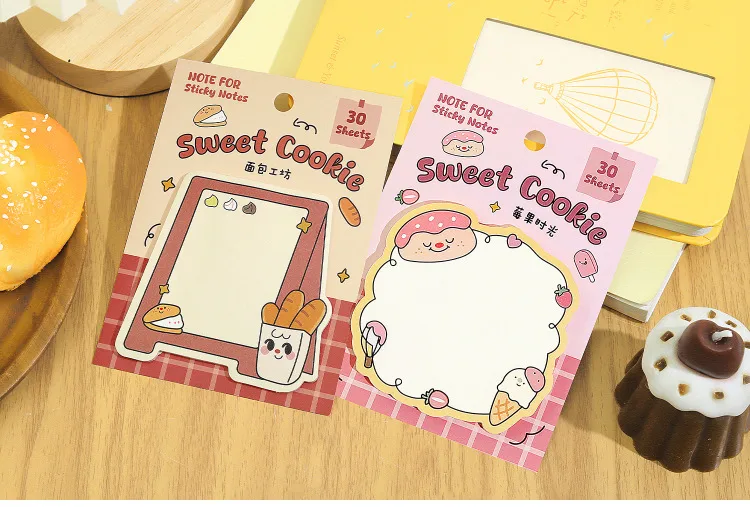 1 Piece Vocabulary Words/Name Toast Class Learning School Paper Cute Sticky Note display picture 1
