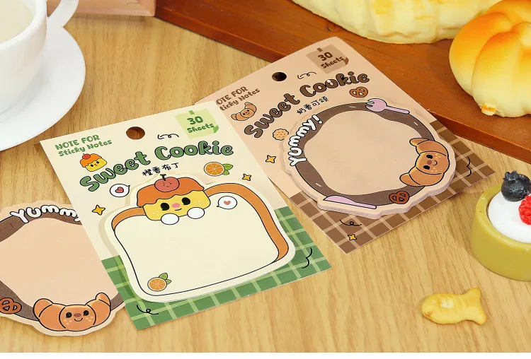 1 Piece Vocabulary Words/Name Toast Class Learning School Paper Cute Sticky Note display picture 4