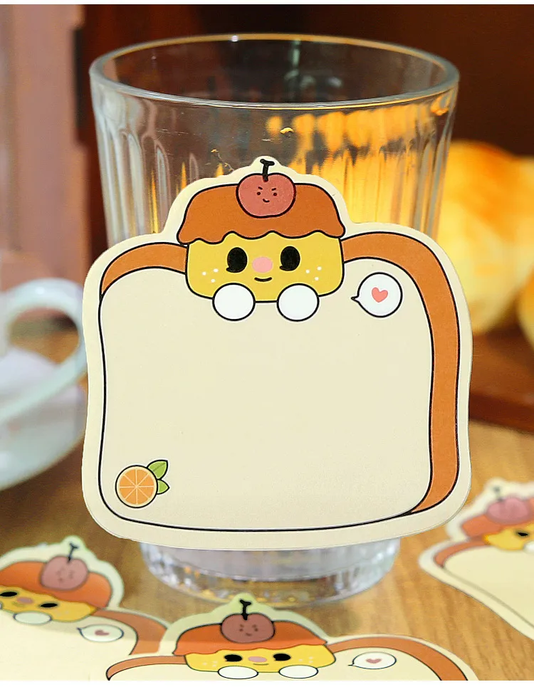 1 Piece Vocabulary Words/Name Toast Class Learning School Paper Cute Sticky Note display picture 5