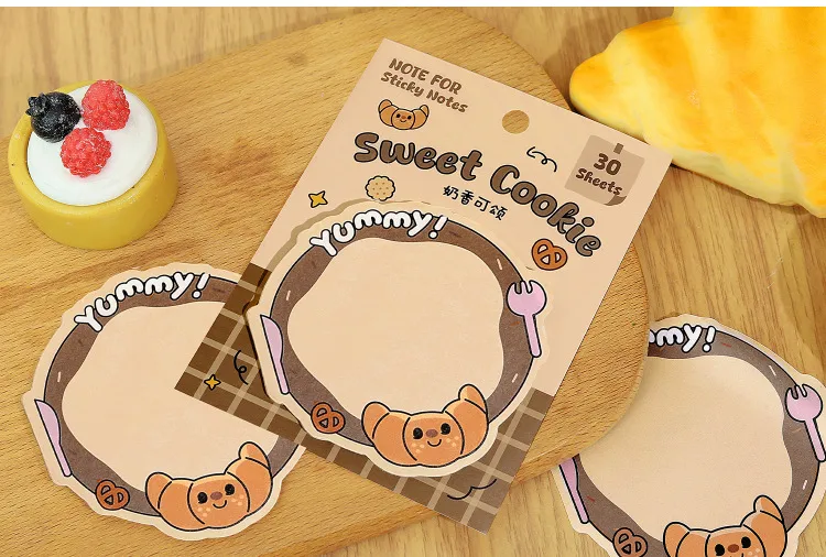 1 Piece Vocabulary Words/Name Toast Class Learning School Paper Cute Sticky Note display picture 6