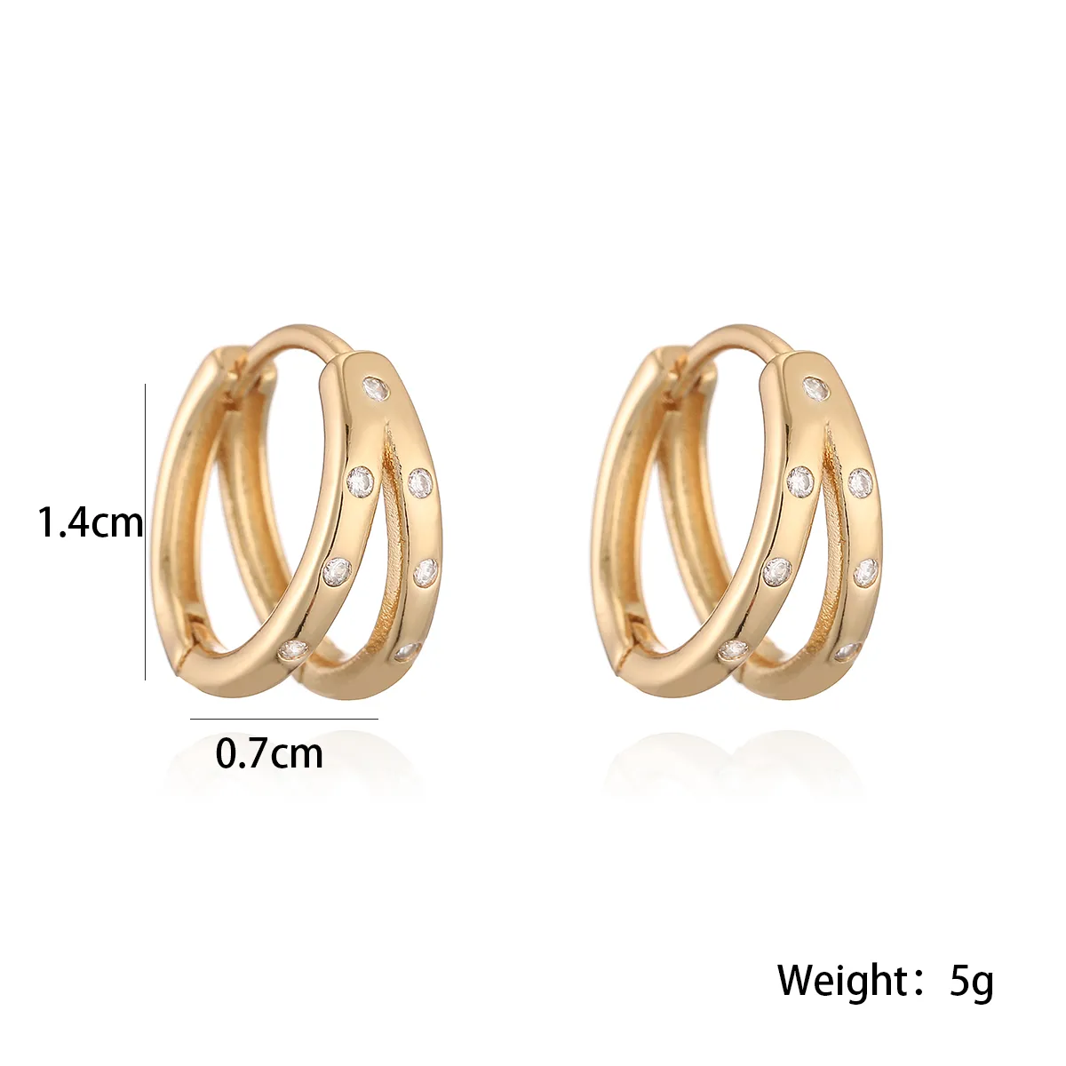 1 Pair Retro Simple Style Commute Geometric Copper Earrings display picture 1