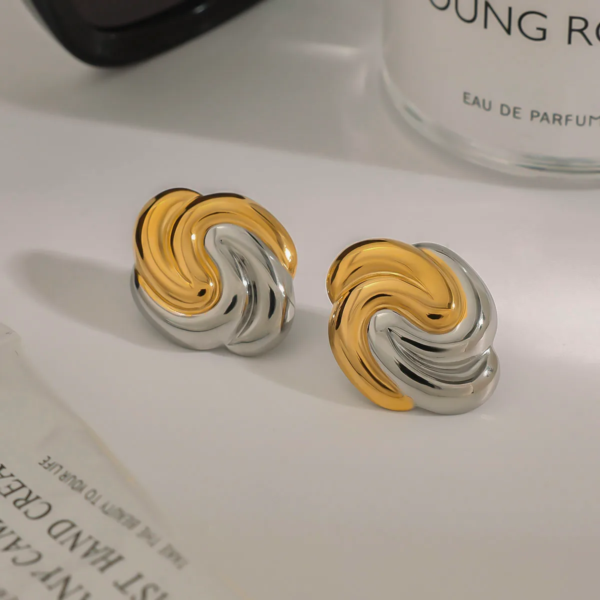 Casual Vacation Classic Style Geometric 316 Stainless Steel  Ear Studs display picture 6