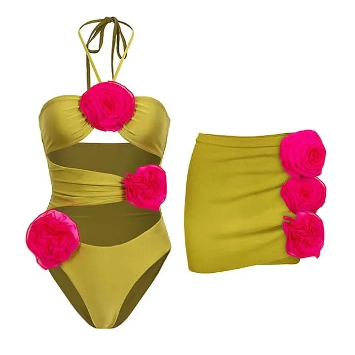 Women's Solid Color 1 Piece Swimwear display picture 12
