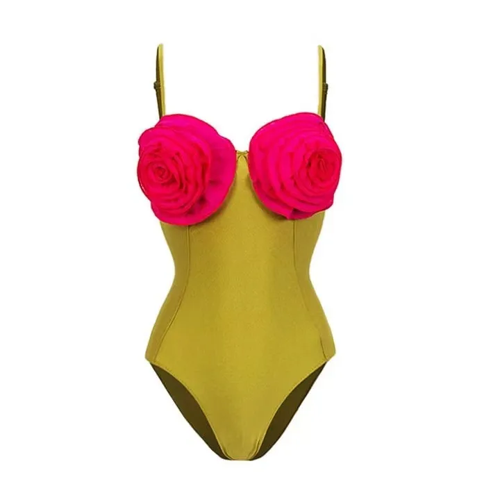 Women's Solid Color 1 Piece Swimwear display picture 15