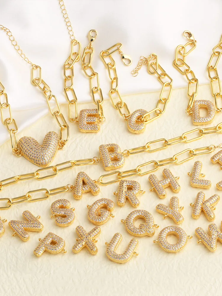 Simple Style Letter Copper Plating Inlay Zircon 18K Gold Plated Unisex Bracelets display picture 2