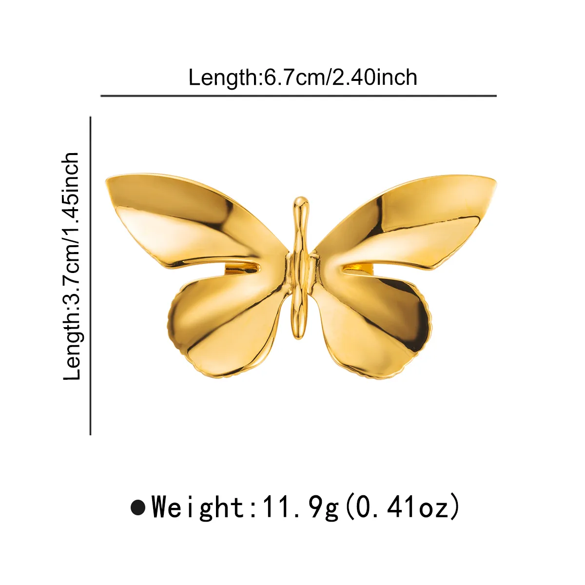 Modern Style Simple Style Butterfly Stainless Steel Women's Brooches display picture 4