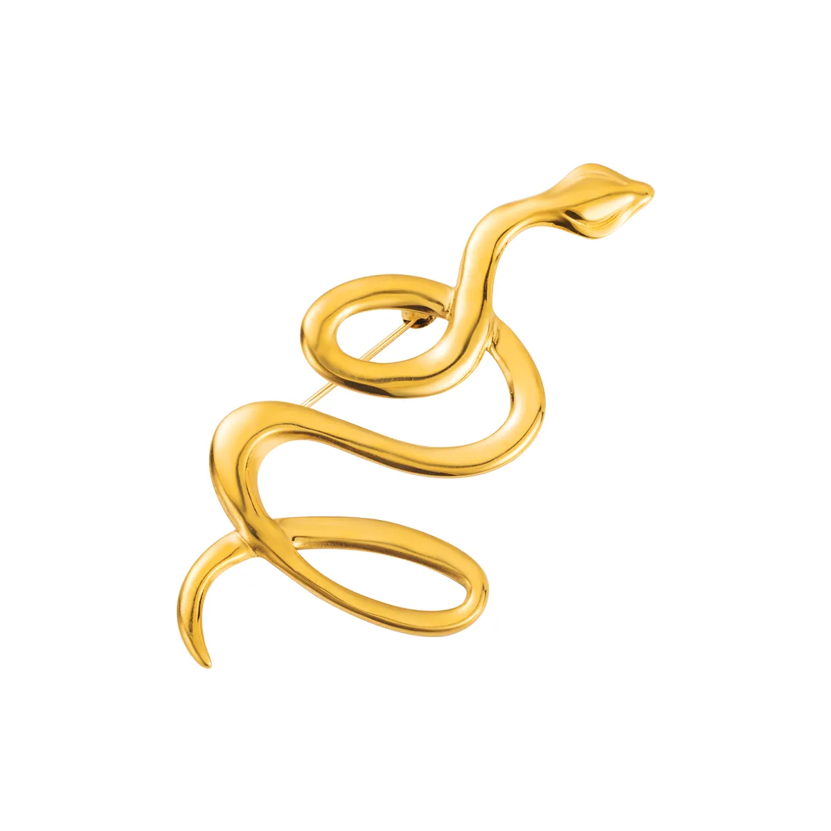 Simple Style Snake Stainless Steel Unisex Brooches display picture 6