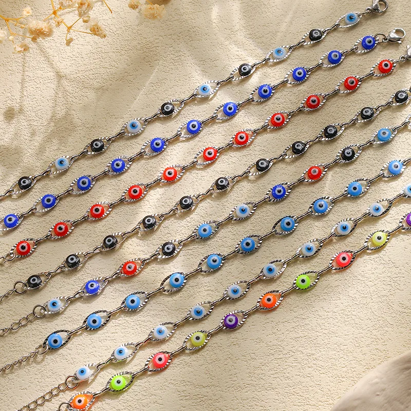Funny Modern Style Simple Style Devil's Eye 304 Stainless Steel Women's Bracelets display picture 1